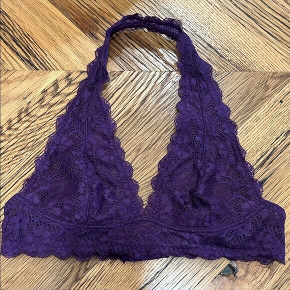 Free People Other - Intimately Free People Medium Purple Lace Halter Bralette Bra